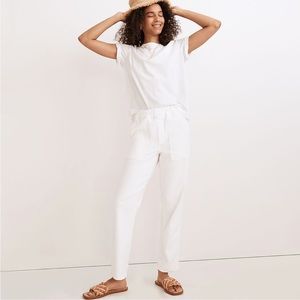 NWT Madewell Pull On Relaxed Jeans in Tile White